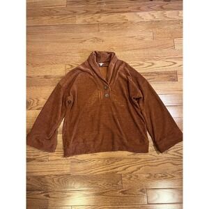 White Birch Womens One Button Slouchy Oversized Cardigan Sweater Lagenlook Large